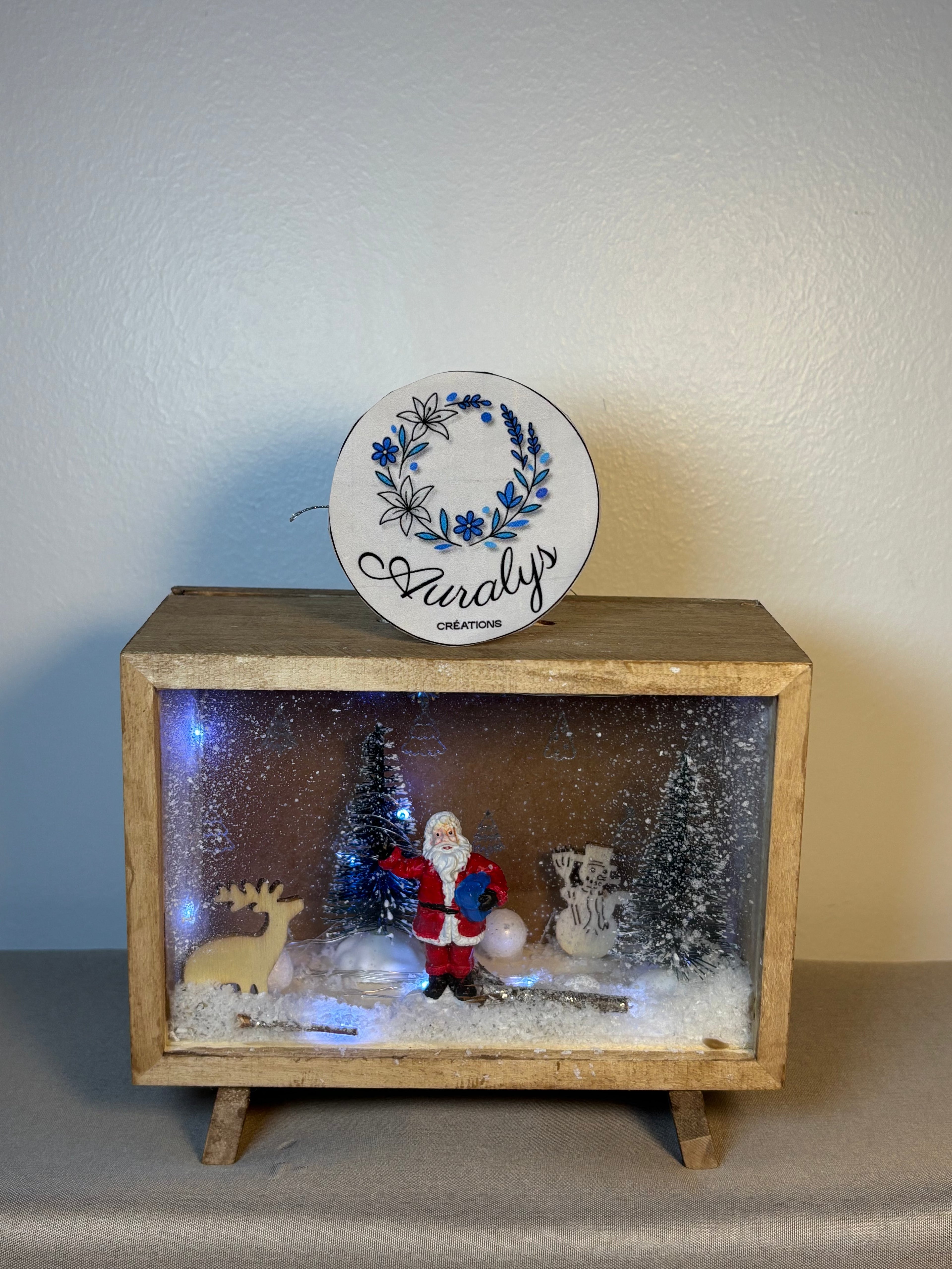 Cadre de Noël décoratif – Scène hivernale faite main Auralys Créations